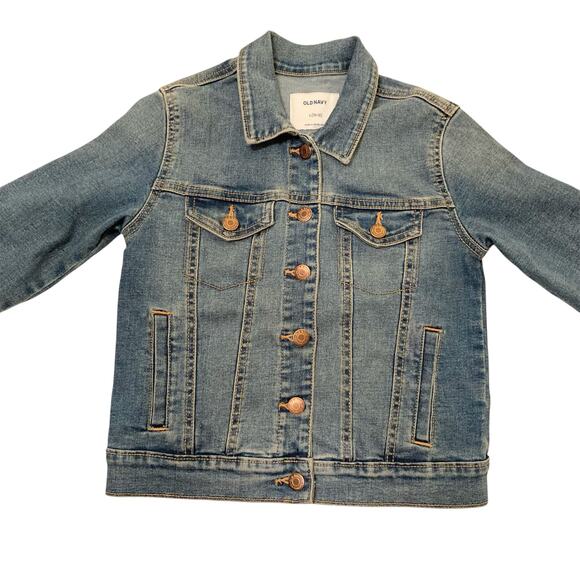 Old Navy Boys/Girls Medium Wash Denim Jacket Size L (10-12) EUC - Picture 3 of 9
